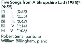 Fived Songs from A Shropshire Lad